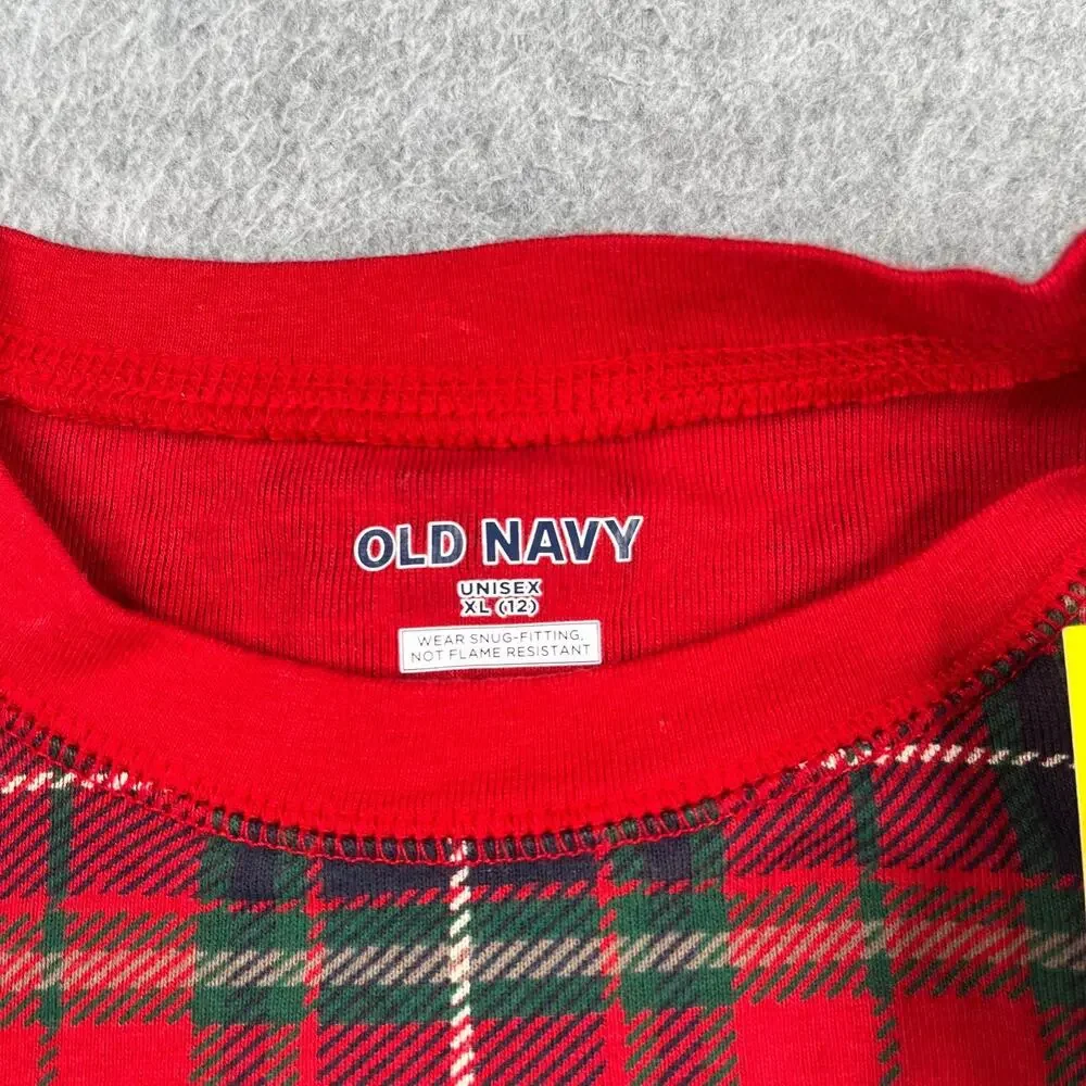 Old Navy Long Sleeve Youth Christmas Sleep Shirt Unisex Size XL NEW
